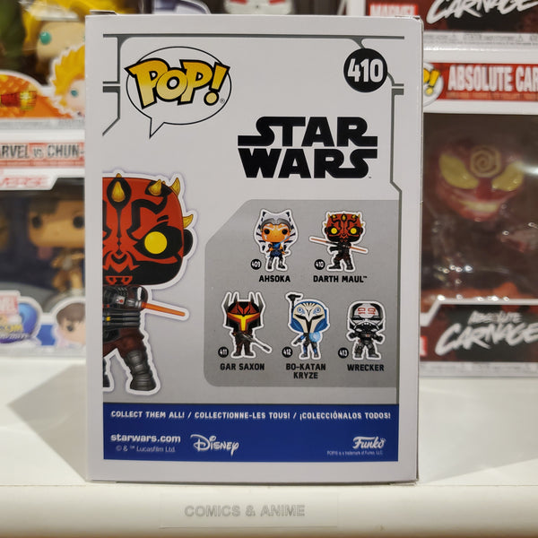 Funko Pop! Darth Maul #410 – Clone Wars – Vinyl-Figur 9,5 Cm – Inkl. Ecotek Pop-Schutzbox – Sammlerstück
