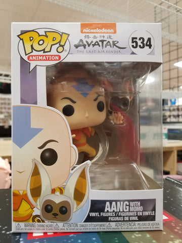 Avatar Aang with Momo #534 last airbender animation funko pop