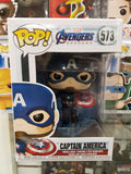 Captain America Avengers endgame with broken shield marvel funko pop #573